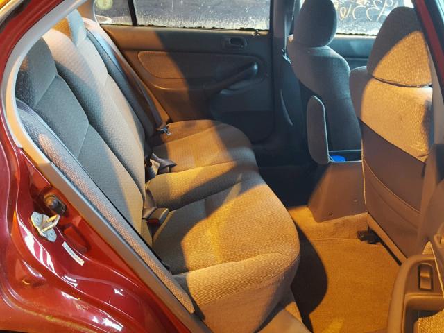 1HGEJ6670XL001394 - 1999 HONDA CIVIC LX RED photo 6