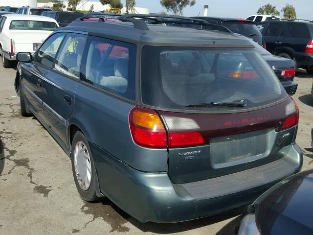 4S3BH6351Y7312116 - 2000 SUBARU LEGACY L GREEN photo 3