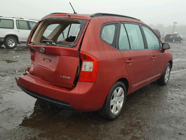 KNAFG526787131737 - 2008 KIA RONDO LX RED photo 4