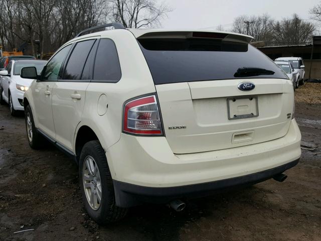 2FMDK48C18BB22616 - 2008 FORD EDGE SEL CREAM photo 3