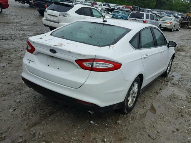 3FA6P0G74FR236335 - 2015 FORD FUSION S WHITE photo 4