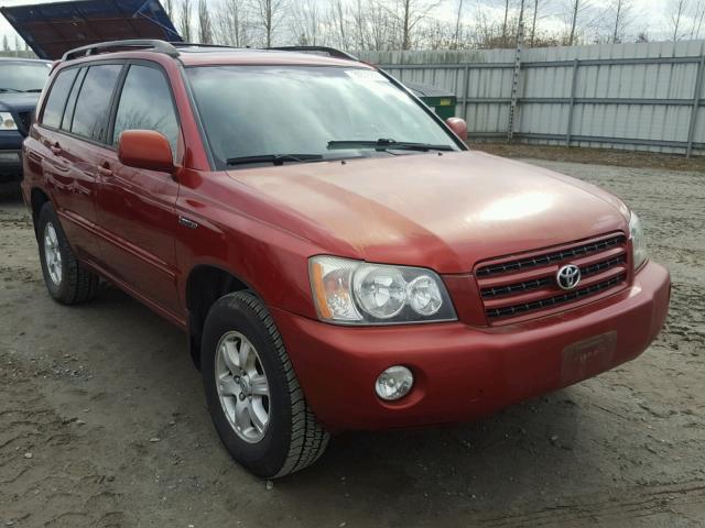 JTEHF21A410034153 - 2001 TOYOTA HIGHLANDER RED photo 1