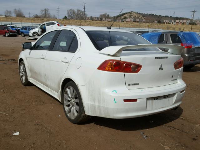 JA3AU86U88U019223 - 2008 MITSUBISHI LANCER GTS WHITE photo 3