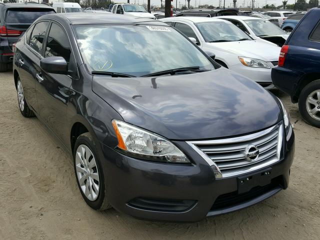 3N1AB7AP4EL630748 - 2014 NISSAN SENTRA S GRAY photo 1