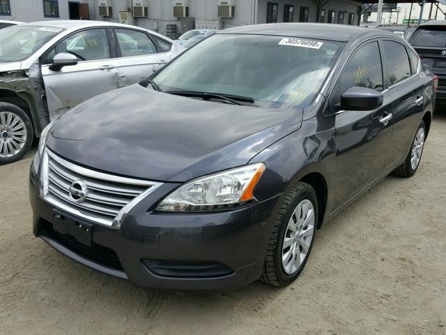 3N1AB7AP4EL630748 - 2014 NISSAN SENTRA S GRAY photo 2