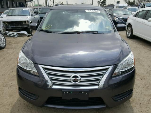 3N1AB7AP4EL630748 - 2014 NISSAN SENTRA S GRAY photo 9