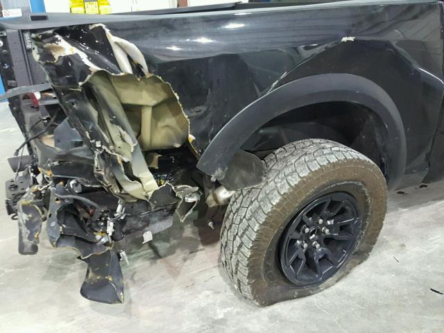 1C6RR7YT5HS796384 - 2017 RAM 1500 REBEL შავი ფოტო 9