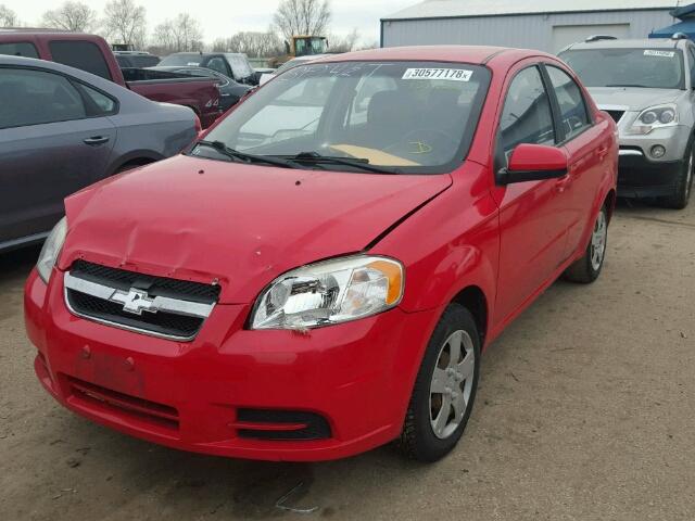 KL1TD5DE5AB047624 - 2010 CHEVROLET AVEO LS RED photo 2