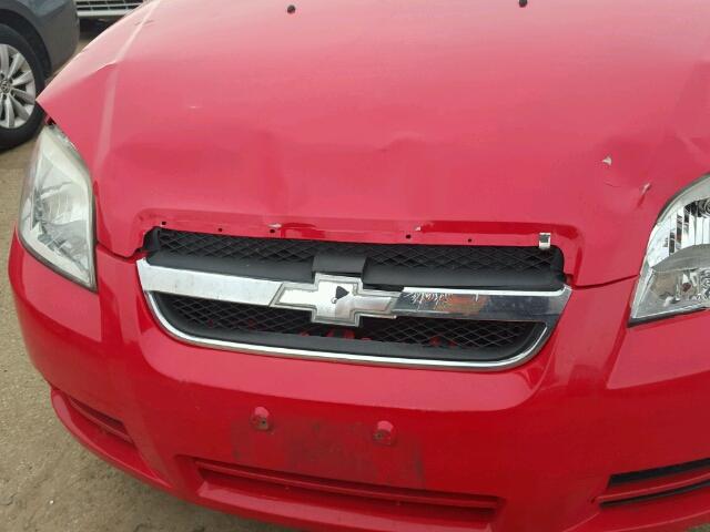 KL1TD5DE5AB047624 - 2010 CHEVROLET AVEO LS RED photo 9