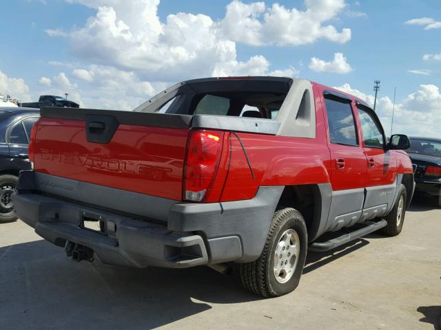 3GNEC13T53G150590 - 2003 CHEVROLET AVALANCHE RED photo 4