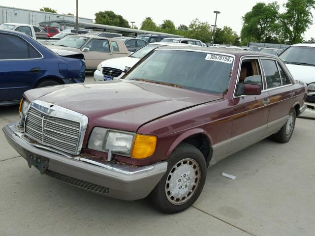 WDBCA35D9GA208713 - 1986 MERCEDES-BENZ 420 SEL RED photo 2