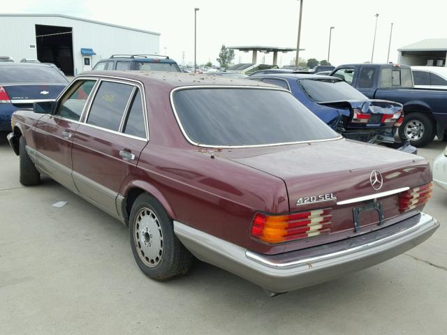 WDBCA35D9GA208713 - 1986 MERCEDES-BENZ 420 SEL RED photo 3