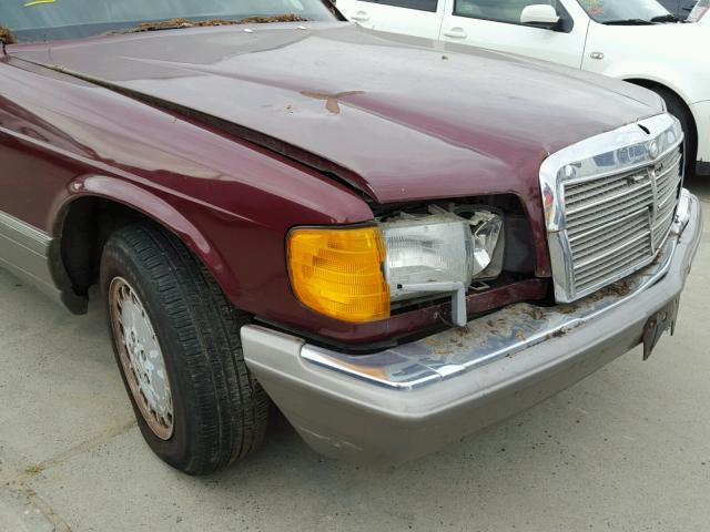 WDBCA35D9GA208713 - 1986 MERCEDES-BENZ 420 SEL RED photo 9