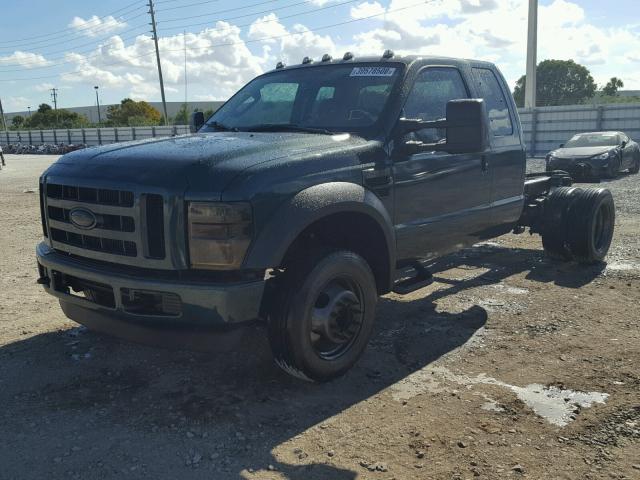 1FDXX46R08EA42136 - 2008 FORD F450 SUPER GREEN photo 2