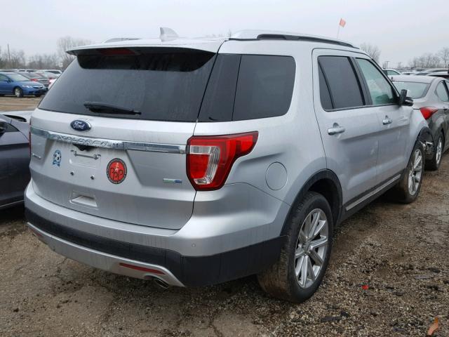 1FM5K8F86GGA87945 - 2016 FORD EXPLORER L SILVER photo 4