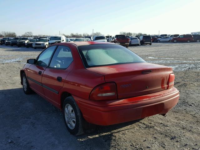 1P3ES27CXTD533269 - 1996 PLYMOUTH NEON RED photo 3