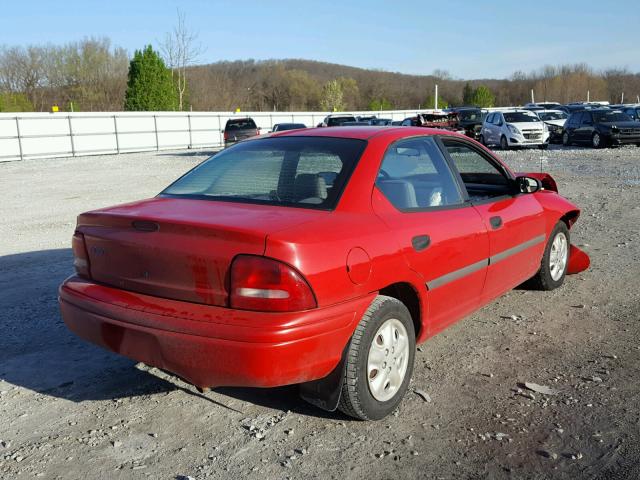 1P3ES27CXTD533269 - 1996 PLYMOUTH NEON RED photo 4