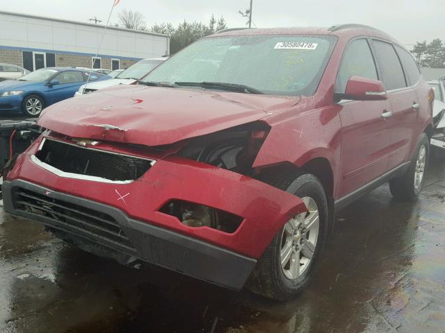 1GNKVGED0CJ213518 - 2012 CHEVROLET TRAVERSE L RED photo 2