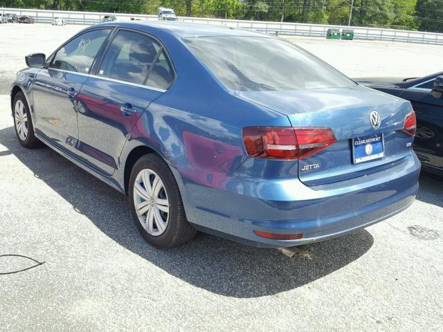 3VW2B7AJ1HM342338 - 2017 VOLKSWAGEN JETTA S 蓝色 照片 3