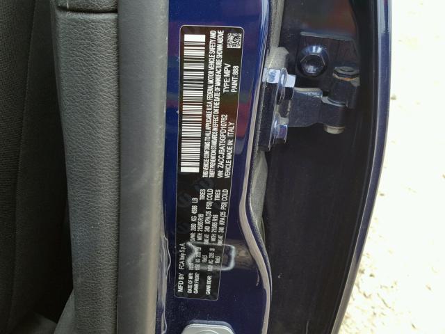 ZACCJBAT5GPD10762 - 2016 JEEP RENEGADE S Mavi foto 10