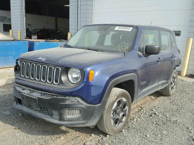 ZACCJBAT5GPD10762 - 2016 JEEP RENEGADE S Mavi foto 2