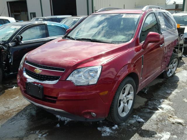 3GNAL4EK1DS608421 - 2013 CHEVROLET CAPTIVA LT RED photo 2