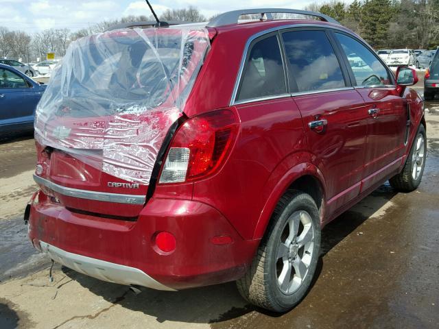 3GNAL4EK1DS608421 - 2013 CHEVROLET CAPTIVA LT RED photo 4