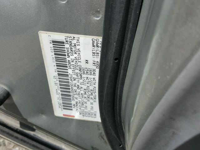 JT6HF10U4X0072640 - 1999 LEXUS RX 300 SILVER photo 10