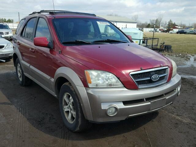 KNDJC733945264269 - 2004 KIA SORENTO EX MAROON photo 1