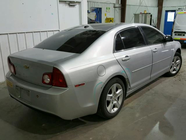 1G1ZB5EB0AF138489 - 2010 CHEVROLET MALIBU LS ვერცხლისფერი ფოტო 4