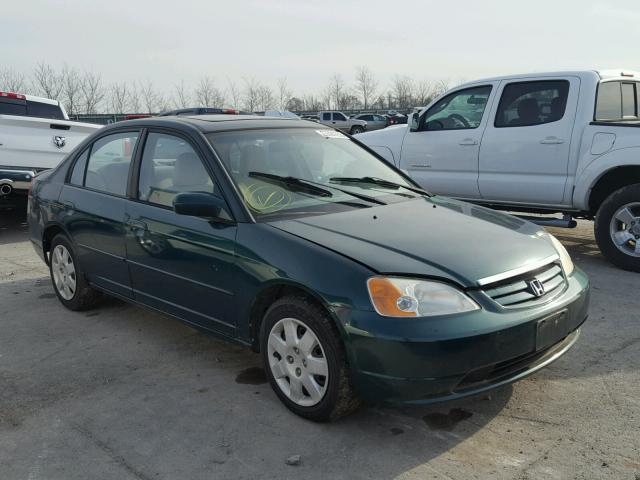 1HGES26781L028632 - 2001 HONDA CIVIC EX GREEN photo 1