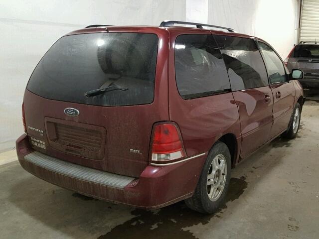 2FMZA522X4BA95778 - 2004 FORD FREESTAR S BURGUNDY photo 4