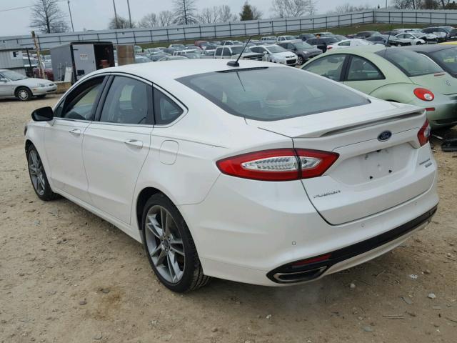 3FA6P0K98ER184876 - 2014 FORD FUSION TIT WHITE photo 3