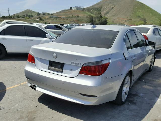 WBANB33514B107168 - 2004 BMW 545 I SILVER photo 4