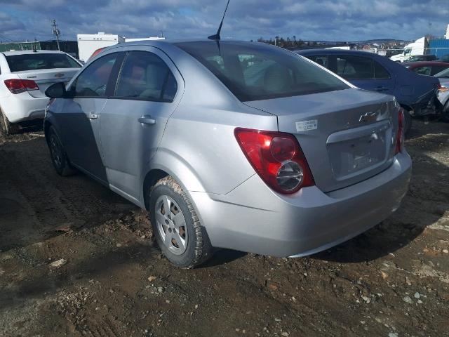 1G1JA5EH4D4230516 - 2013 CHEVROLET SONIC LS ვერცხლისფერი ფოტო 3