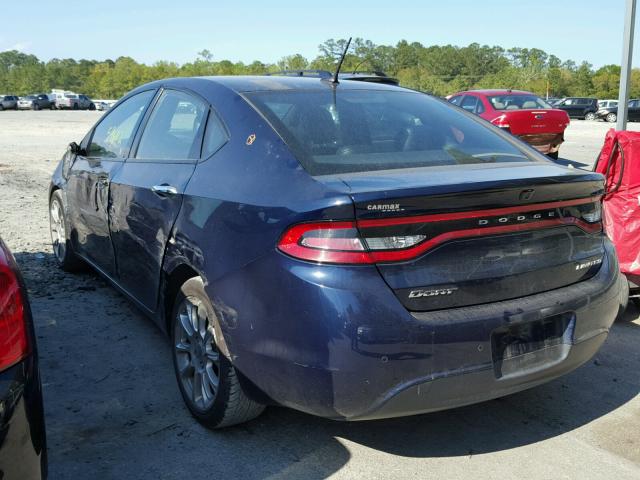 1C3CDFCA1DD316938 - 2013 DODGE DART LIMIT BLUE photo 3