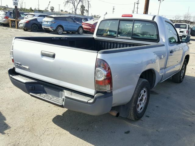 5TENX4CN6AZ713342 - 2010 TOYOTA TACOMA SILVER photo 4