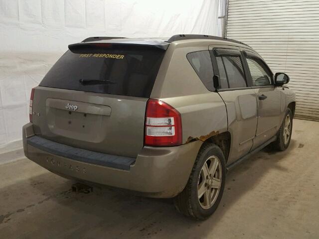1J8FF47W78D528206 - 2008 JEEP COMPASS SP TAN photo 4