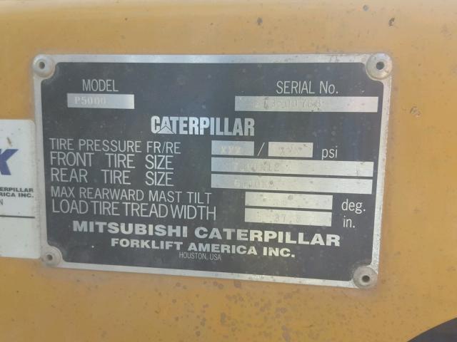 AT3500768 - 2004 CATERPILLAR FORKLIFT YELLOW photo 10