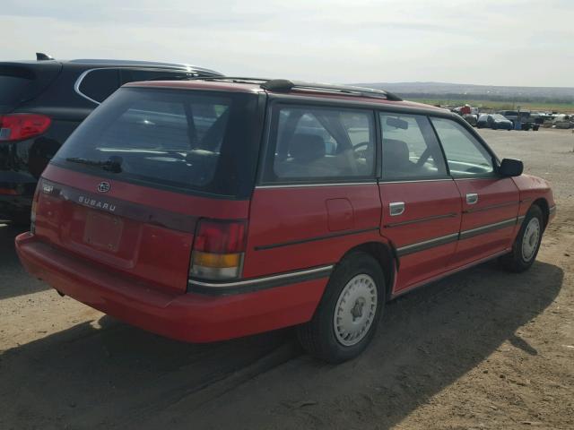 JF2BJ63C6LG902227 - 1990 SUBARU LEGACY L RED photo 4