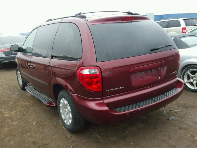 1C4GJ45353B141399 - 2003 CHRYSLER VOYAGER LX BURGUNDY photo 3