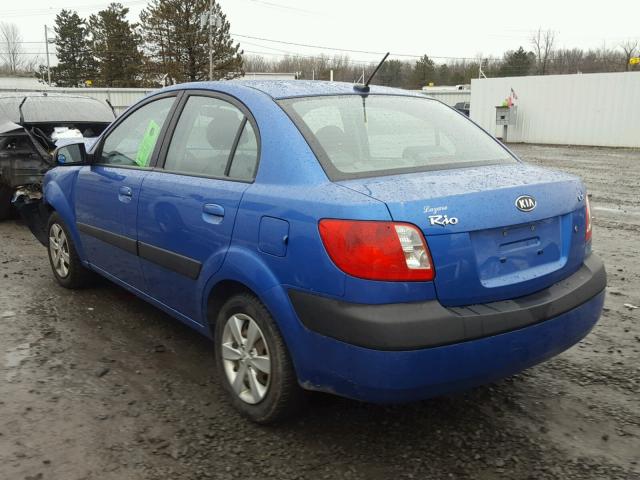 KNADE223296531214 - 2009 KIA RIO BASE BLUE photo 3