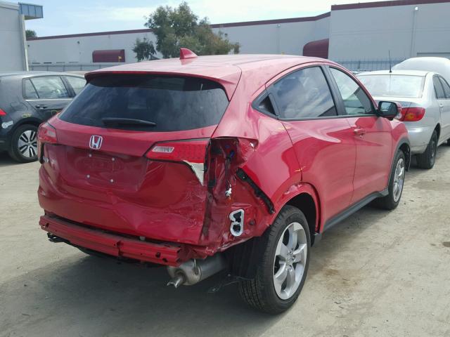 3CZRU5H52HM715955 - 2017 HONDA HR-V EX RED photo 4