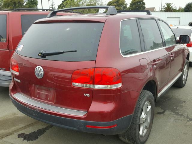 WVGZC67LX4D001930 - 2004 VOLKSWAGEN TOUAREG 3. BURGUNDY photo 4