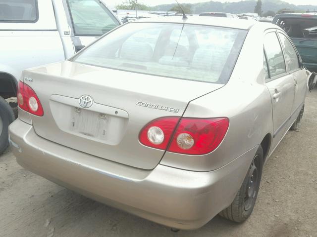 1NXBR32E15Z479078 - 2005 TOYOTA COROLLA CE BEIGE photo 4