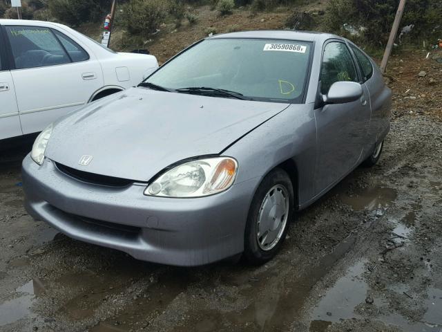 JHMZE13742T001501 - 2002 HONDA INSIGHT GRAY photo 2