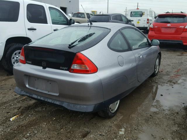 JHMZE13742T001501 - 2002 HONDA INSIGHT GRAY photo 4