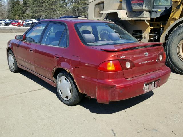 1NXBR12E21Z522180 - 2001 TOYOTA COROLLA CE RED photo 3