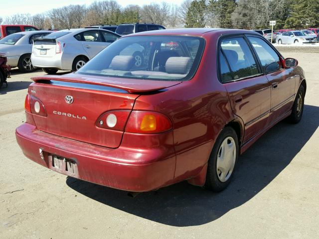 1NXBR12E21Z522180 - 2001 TOYOTA COROLLA CE RED photo 4