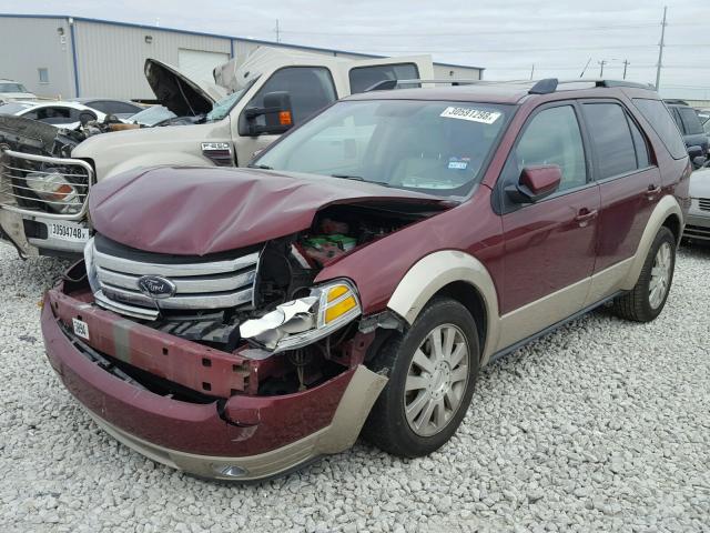 1FMDK07W18GA28166 - 2008 FORD TAURUS X E BURGUNDY photo 2